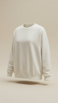 Ivory Crewneck Soft Cotton Sweatshirt