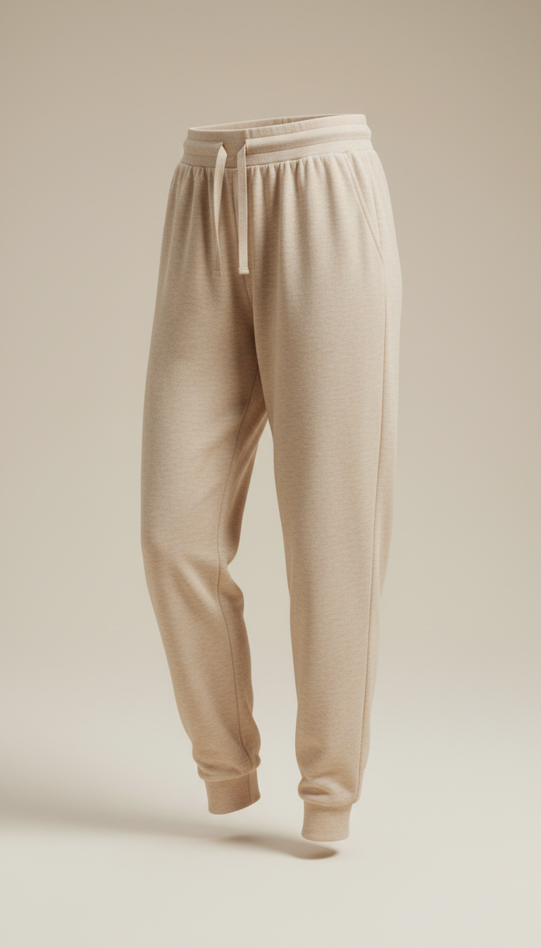 Toasted Almond Jersey Jogger Pants