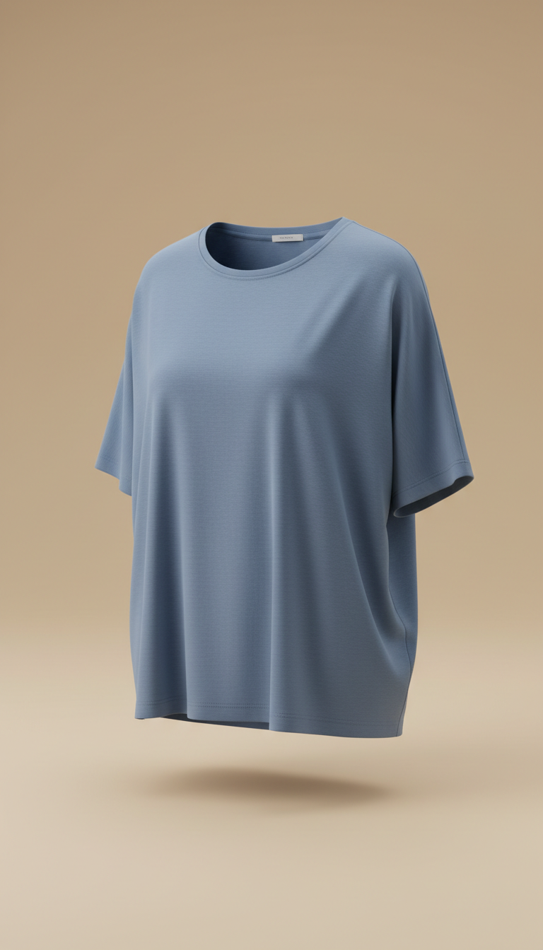 Dusty Blue Relaxed Lounge Tee